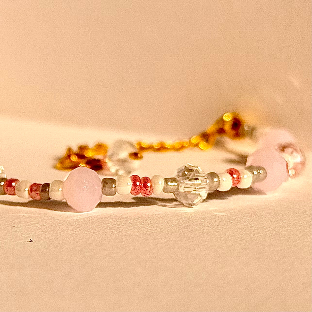 Candy crystal pink simplicity bracelet