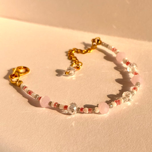 Candy crystal pink simplicity bracelet