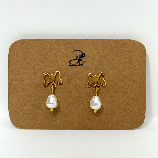 Butterfly Pearl Earrings