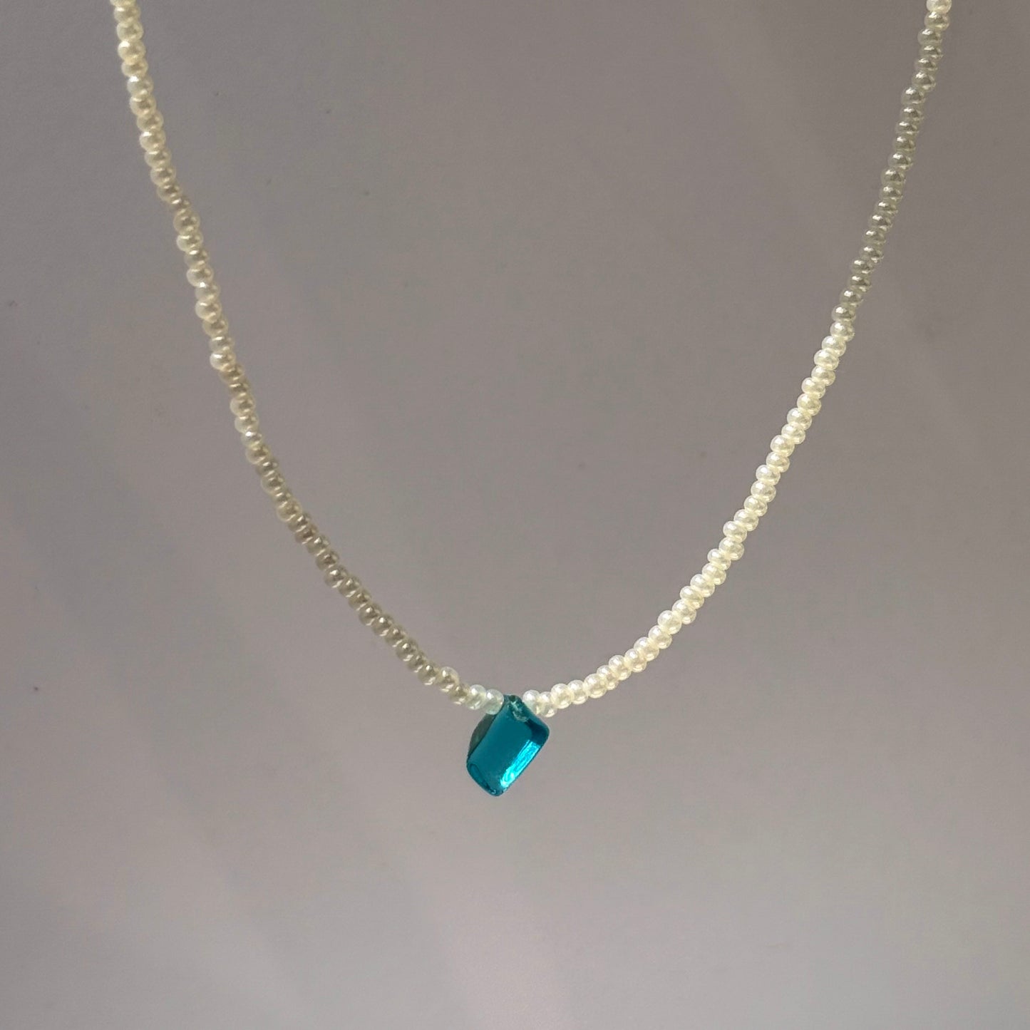 Blue Crystal Combo( Neck Choker+ Ring) 🫧